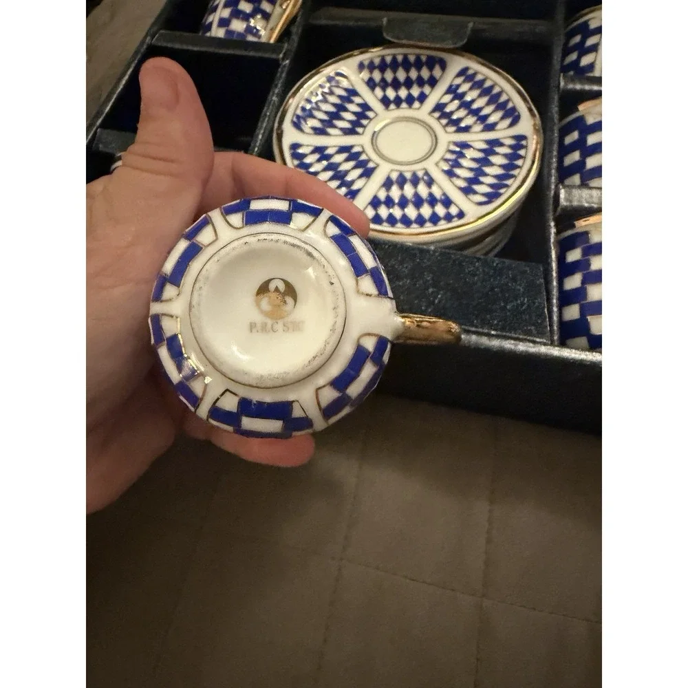 12 Piece Tea/espresso Porcelain Set In Box (6 Total Servings) - Picture 4 of 8